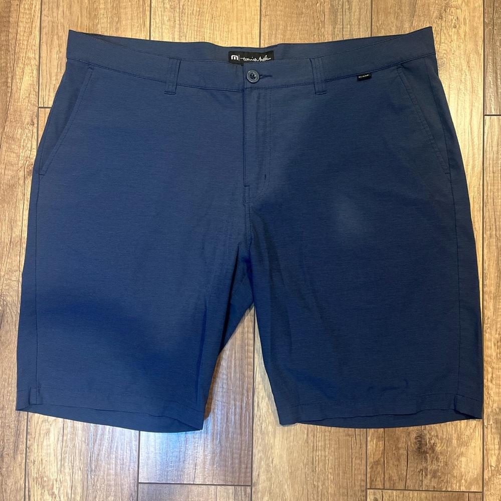 TravisMathew Navy Blue Performance Golf Shorts Men's Athleisure